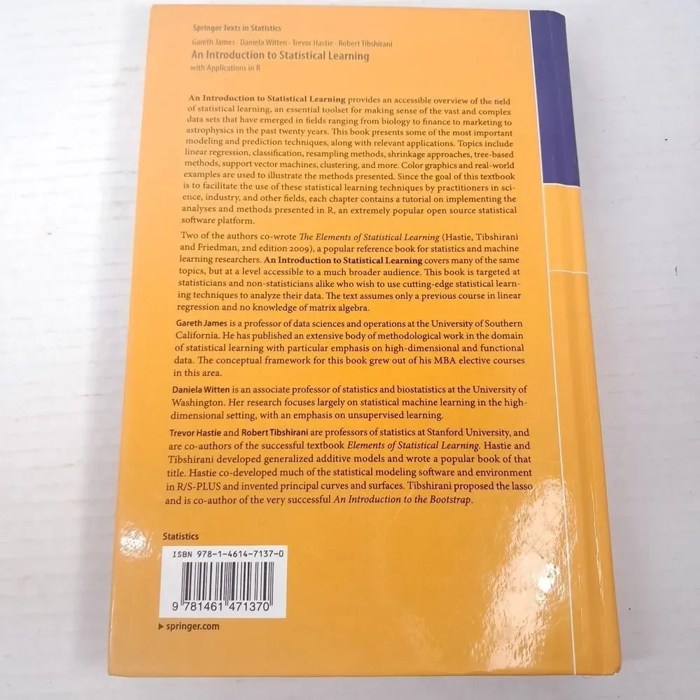 An Introduction to Statistical Learning: with Applications in R Springer Texts